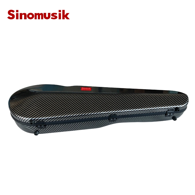 Sinomusik Economic Black Colour Compound Carbon Fiber Violin Hard Case for Sale