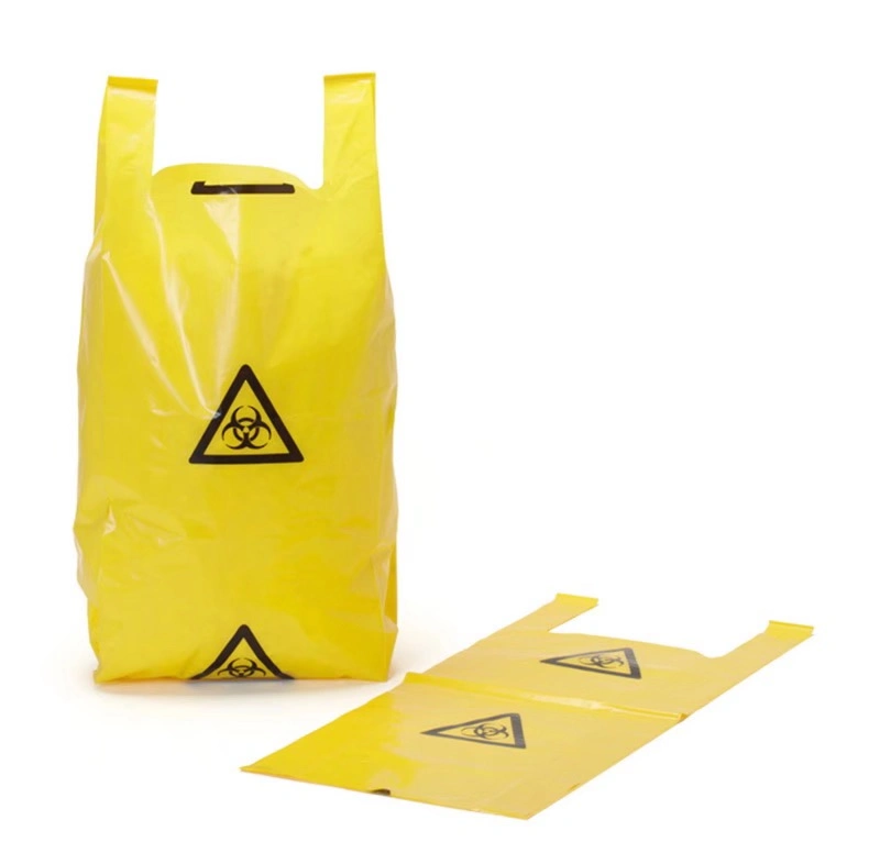 Medical Hospital Clinic Disposable PP/ PE Plastic Yellow Red Atuoclavable Biohazard Waste Garbage Bag