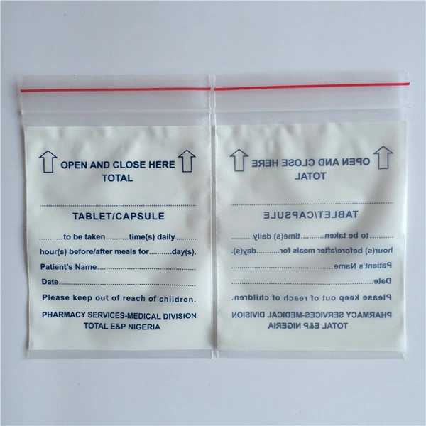 Wholesale Medical/Medicine Ziplock Bag/Small Plastic Bag for Drug