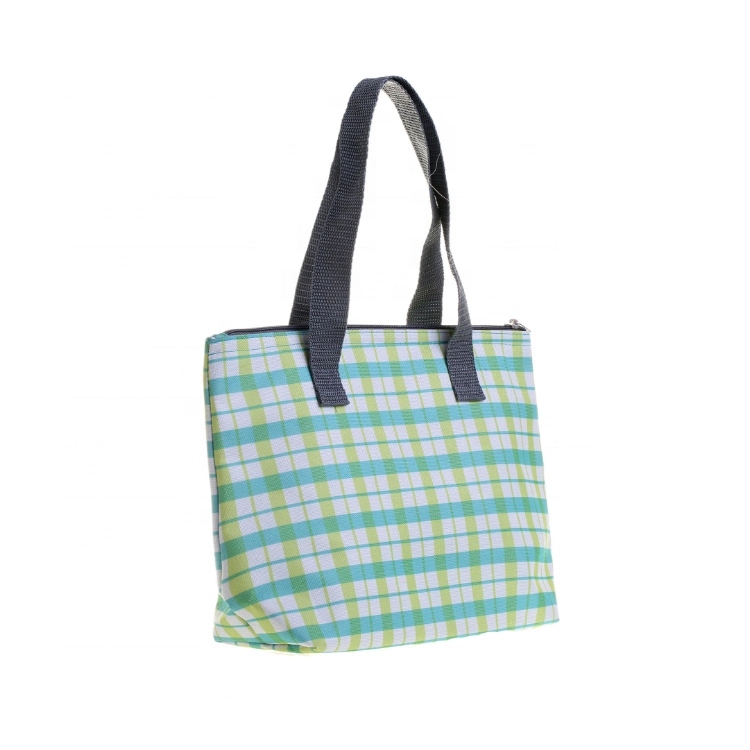 Custom Cotton Canvas Fashion Tote Cooler Bag Portable Picnic Bag