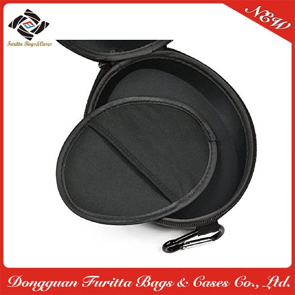 Classic Famous Design Oval PU Leather EVA Headphone Case (FRT2-354)