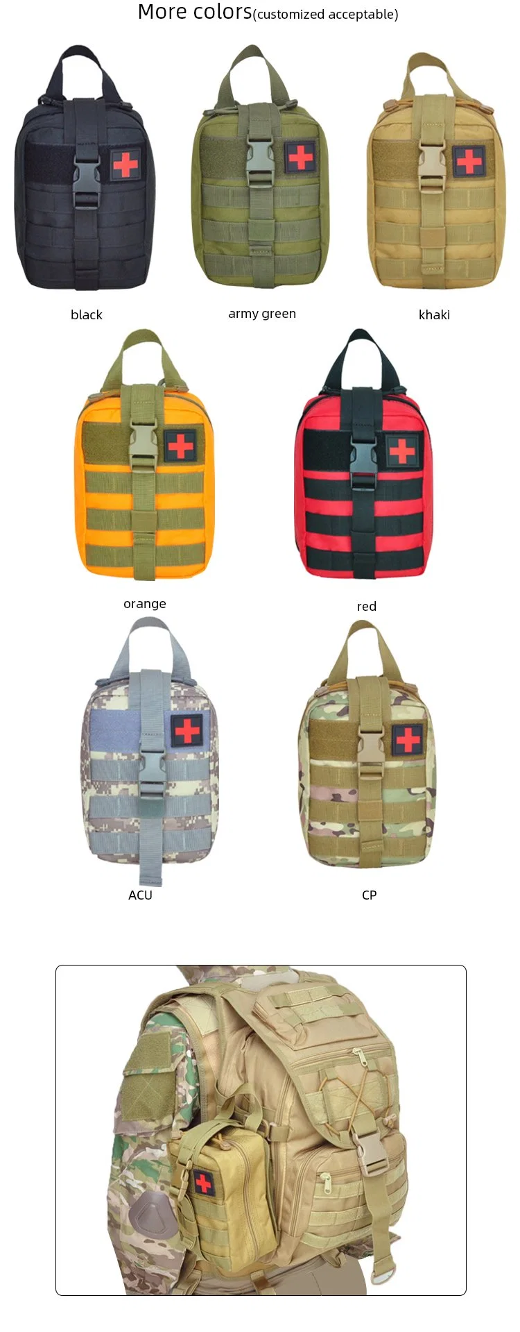 Tactical Survival Emergency Trauma Emerg Medical First Aid Kit Bag