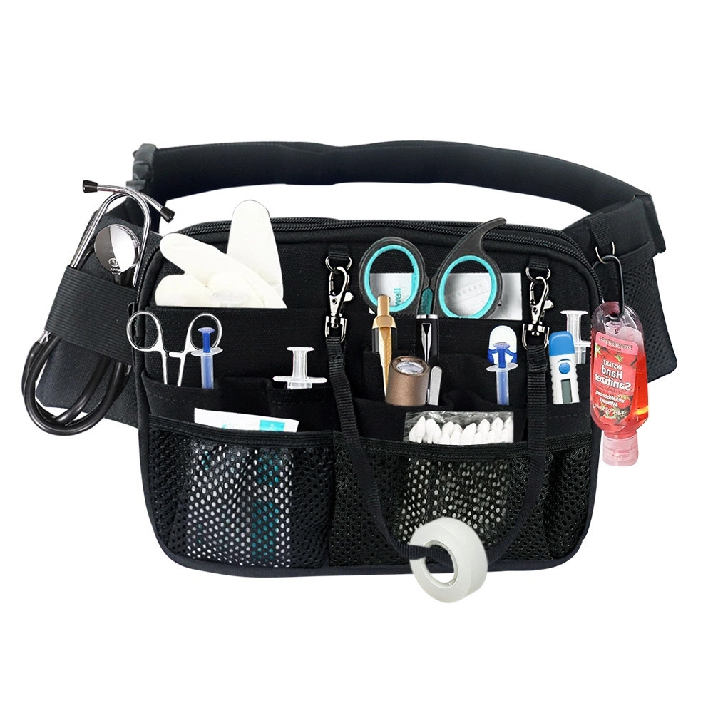 Multi-Compartment Nurse Tool Belt Bag Nurse Fanny Pack with Organizer Pouch Medical Gear Pocket Waist Pack Ci23205