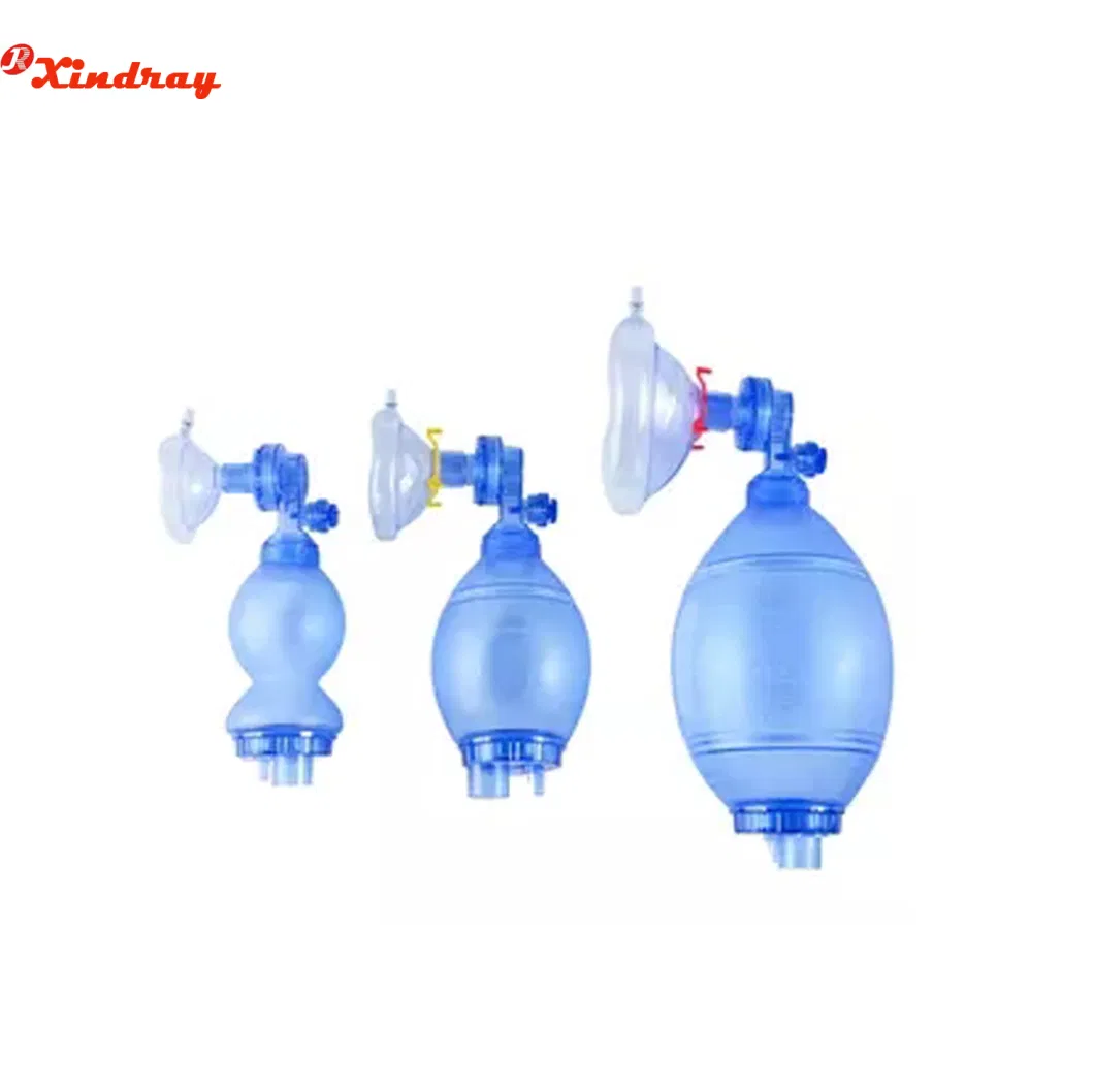 FDA CE ISO PVC/Silicone/SEBS Manual Oxygen Resuscitator Ambulance Bag