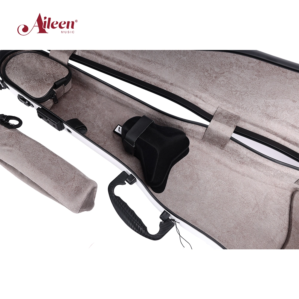 Factory Carbon Fiber 4/4 Violin Hard Case Professional 1.4kg with Two Bow Holders and Matching Blanket (CSV-F082G)