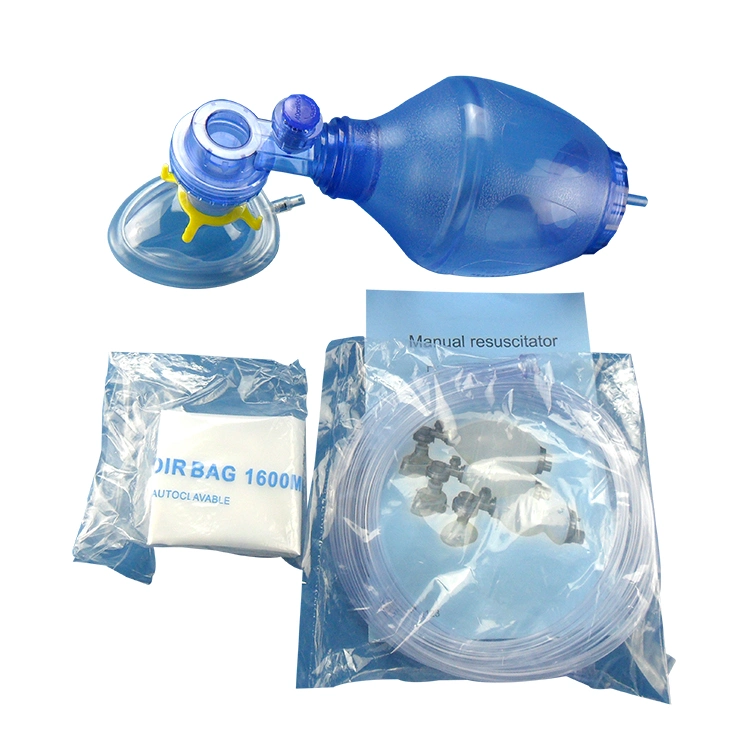 Factory Wholesale Price Emergency Ambulance Manual Portable Resuscitator Ambu Bag with CE ISO PVC Ambu Bag Silicone