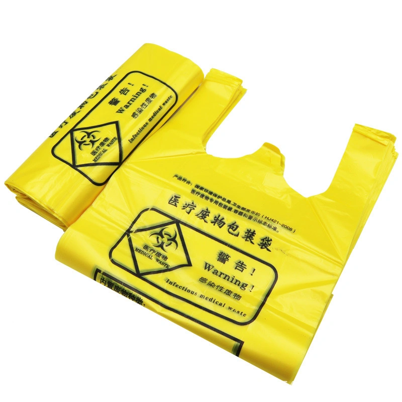 Personalized Hospital Medical Garbage Bags Yellow Biohazard Waste Bags