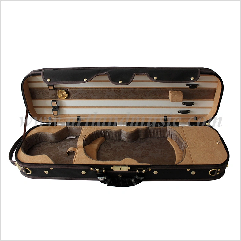 Hard Oblong Violin Case Green (SVC306) High Grade Embroidery Chinese Style China