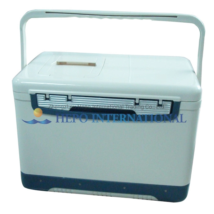 18L Portable Double Door Blood Sample Transport Cooler Box with Thermometer (HP-ICB18H)