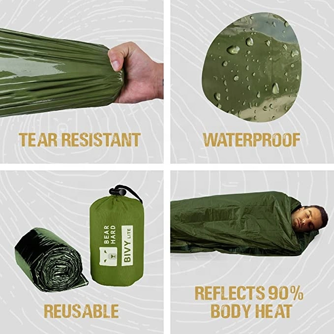 Must Have Waterproof and Windproof Survival Bivvy Bag Bivy Emergency Sleeping Bag