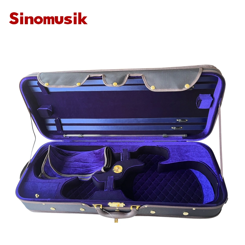 China Sinomusik Professional Oblong Violin Plywood Case Double Violin Case Can Fit Two Violins