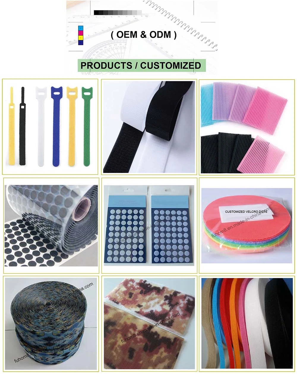 Personalized Anti-Infrared Hook and Loop Straps Widely Used for Clothes Shoes Garments