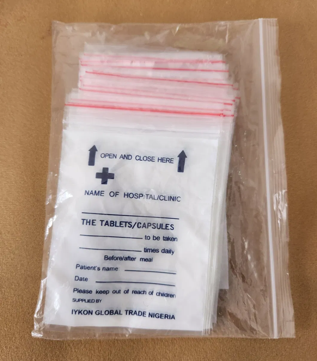 Wholesale Medical/Medicine Ziplock Bag/Small Plastic Bag for Drug