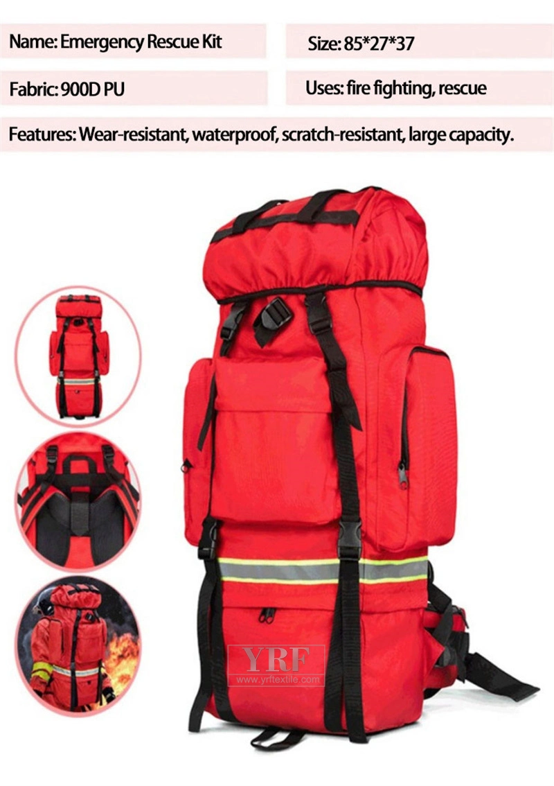 Government Institutions EMS Nylon First Aid Sling Backpack Red Kit Emergency First Aid Pouch Empty First Aid Bag Custom Logo