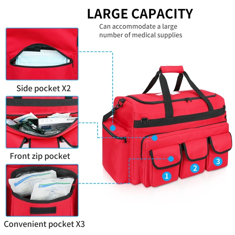 Outdoor First Aid Bag Empty Trauma Medical Bag for Emergency Hiking