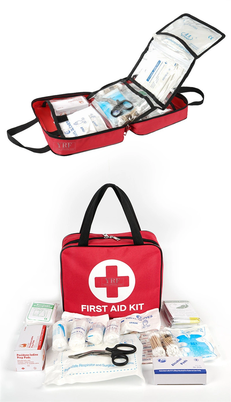 Red First Aid Bag 24*20*9cm Tactical Trauma Bag Medical Storage Bag for First Aid Kits Pack Emergency Hiking Office Medical Kit