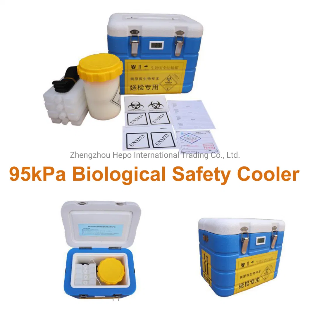 6liters Portable Vaccine Sample Transport Ice Cooler Box with Belt (HP-CL6E)