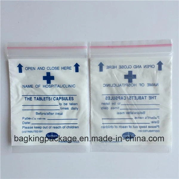 Printed Plastic Cheap Drugs Small Ziplock Bag for Medical Pill