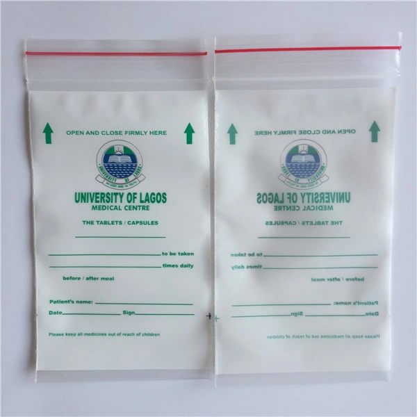 Printed Plastic Cheap Drugs Small Ziplock Bag for Medical Pill