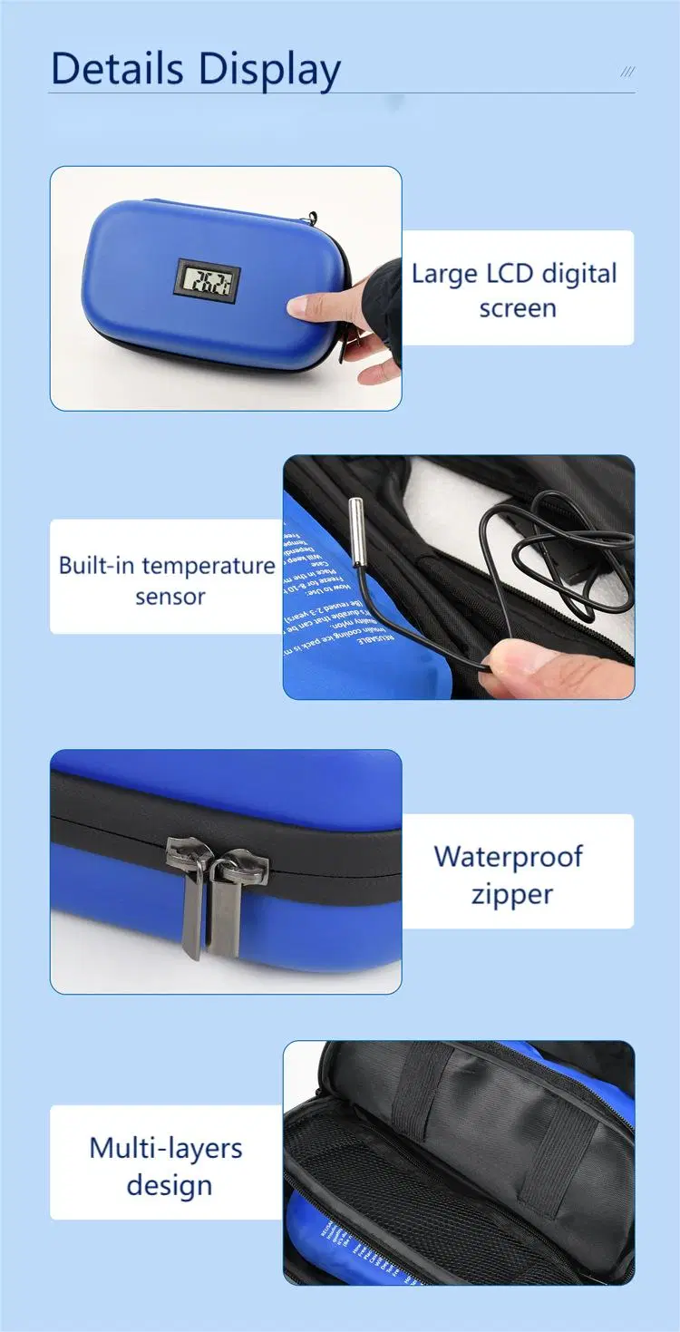 Insulin Pen Carrying Case Portable Medical Cooler Bag for Diabetes with Protective Ice Brick - Convenient to Changing Needles with Each Injection