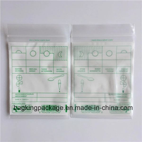 Printed Plastic Cheap Drugs Small Ziplock Bag for Medical Pill