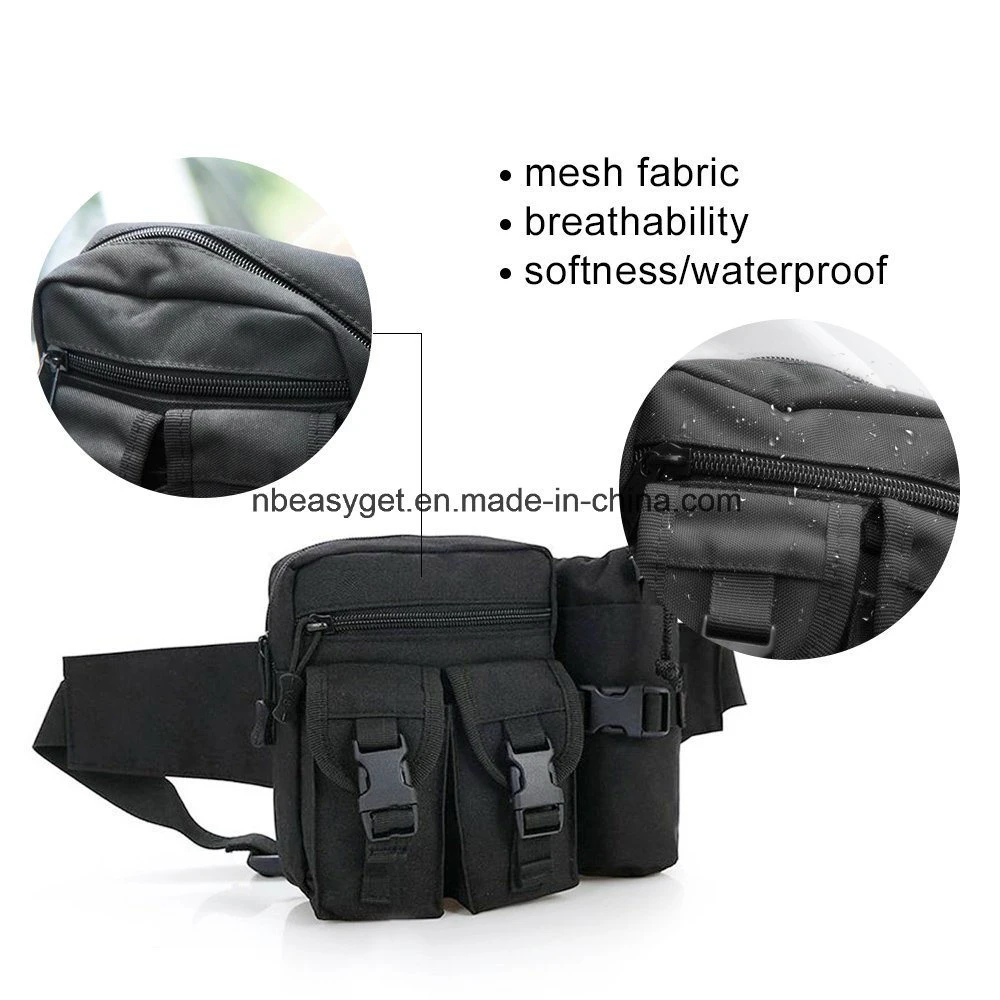 Waist Fanny Pack with Water Bottle Holder and Phone Pocked Multipurpose Waterproof Bum Bag Outdoor Pouch Adjustable Hip Belt for Hiking Running Ci10269