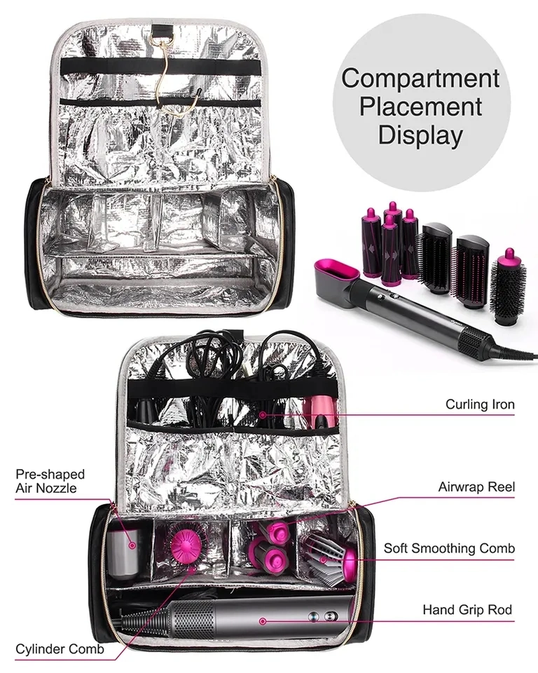 High Quality Hairstylist Handbag Portable and Insulated Dyson Curler Storage Bag for Hair Clipper Tool Storage Essential Item