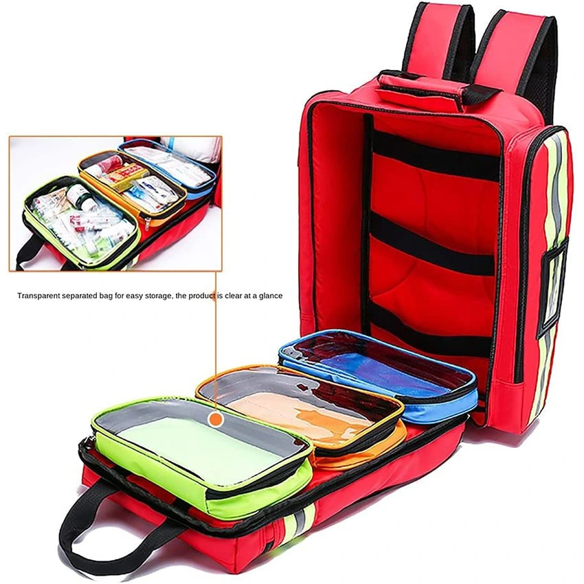 Large Empty Emergency Responder Trauma Bag First Aid Kit Bag Large Survival Emergency Medicine Storage Case for Travel Camping Car Workplace Medical Bag