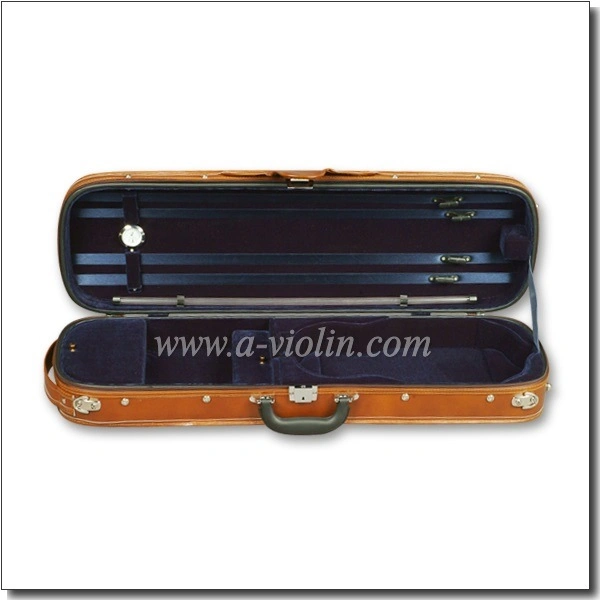 Oblong Shape Oxford Exterior Wood Violin Hard Case (CSV007)