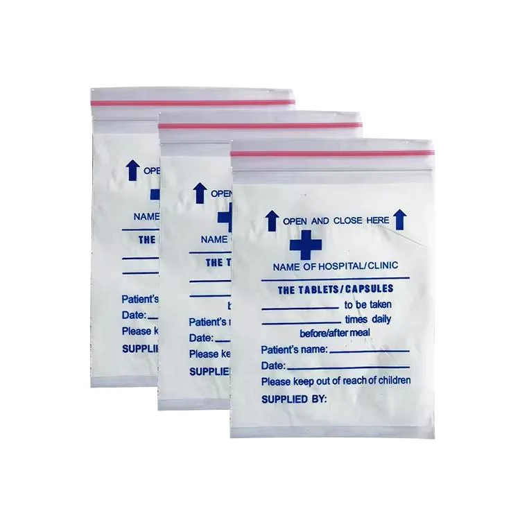 Medical Grade LDPE Small Size Biodegradable Medicine Zipper Drug Packing Airtight Dispensing Envelopes Ziplock Pill Bags