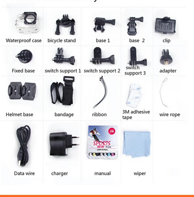 Action Camera Accessories Underwater Housing Sj4000 Waterproof Case