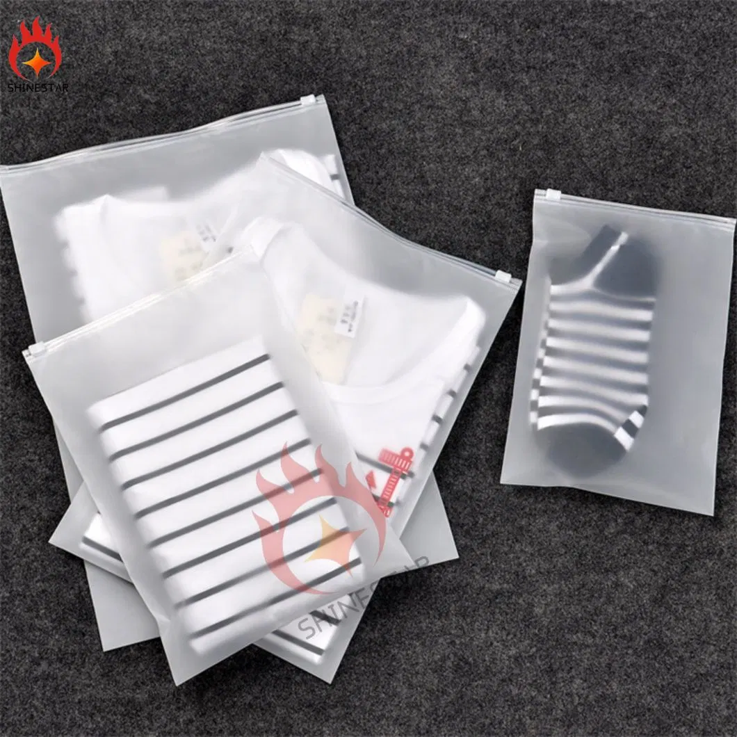 Frosted LDPE Slide Zipper Bag Poly Bags Plastic Packaging Bag for Medical, Travel