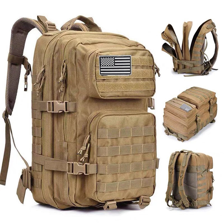 Backpack 48L Outdoor Climbing Riding Large Capacity Camping Bag Waterproof 3p Camouflage Tactical Backpack