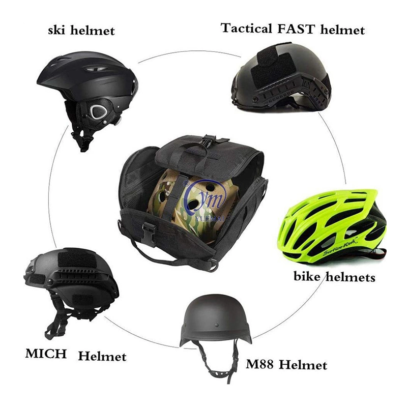 Tactical Molle Clamshell Helmet Bag Padded and Fleece Lined Storage Case for Military Fast Outdoor M88 Motorcycle and Bike Helmets