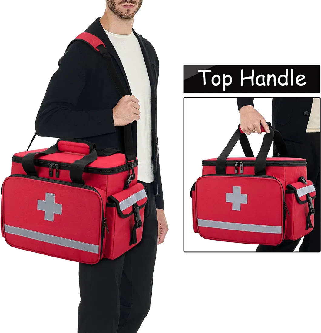 Emergency First Aid Kit Medical Packaging Bags for Clinic Doctor Nurses Home Health with Supplies Shoulder Strap