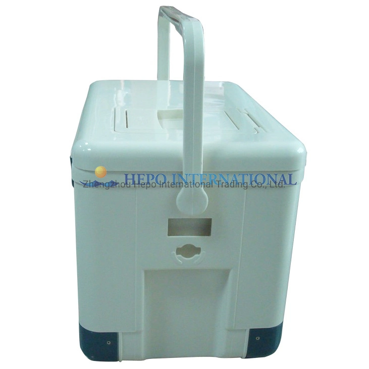 18L Portable Double Door Blood Sample Transport Cooler Box with Thermometer (HP-ICB18H)