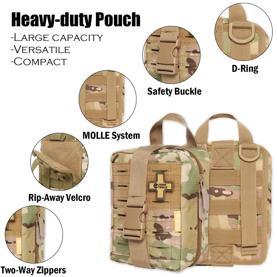 China Medical Supply Outdoor OEM Emergency Portable Survival Kit Trauma First Aid Bag with Medical Suppliers First Aid Kit Set