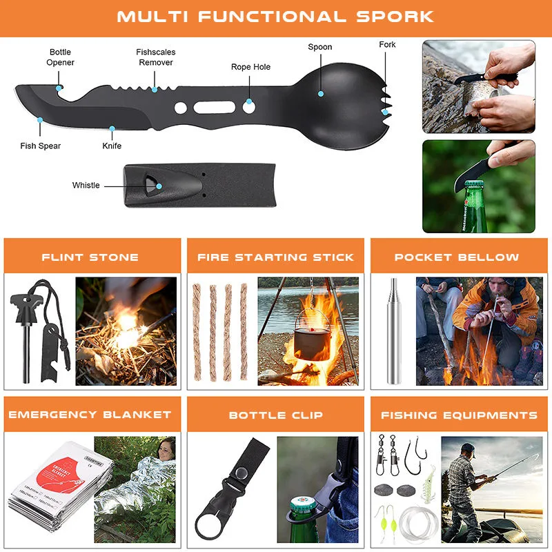 China Medical Supply Outdoor OEM Emergency Portable Survival Kit Trauma First Aid Bag with Medical Suppliers First Aid Kit Set