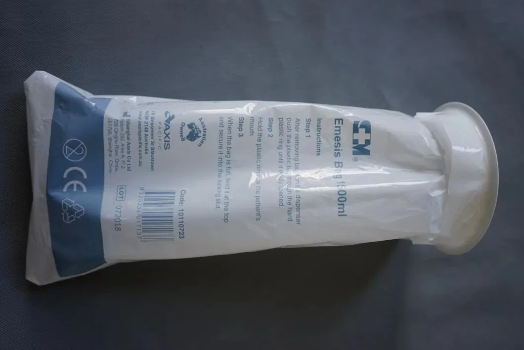 New Type Medical Biodegradable Plastic Plain Air Sickness Bag Vomit Bag Travel Use Emesis Bag