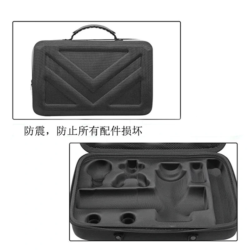 Mini Fascia Gun Case Massage Gun Hard Shell EVA Storage Case Muscle Relaxation Massager Travel Case