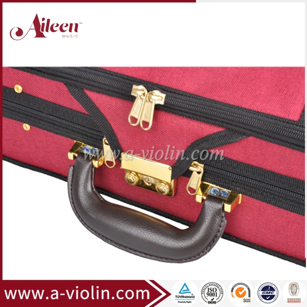 [Aileen]Red Color Oblong Shape Foamed Violin Light Case (CSV527A1)