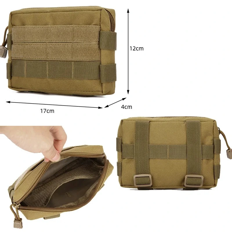 Military Tactical Pouch Molle Utility EDC Waist Medical First Aid Bag Belt Pouch Outdoor Sports Hunting Bag