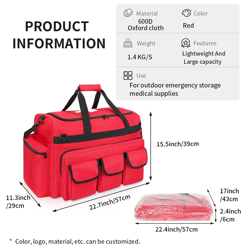 Outdoor First Aid Bag Empty Trauma Medical Bag for Emergency Hiking