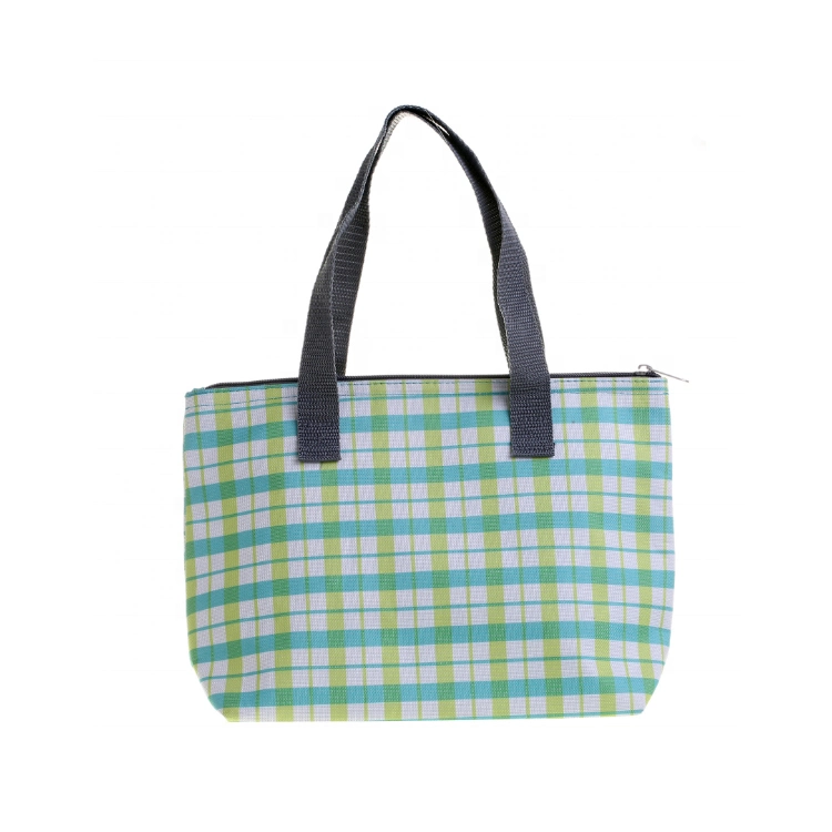 Custom Cotton Canvas Fashion Tote Cooler Bag Portable Picnic Bag