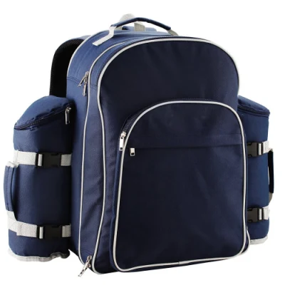 Vino birra personalizzata picnic scatola pranzo isolato sacchetti Cooler / zaino per 6 persone
