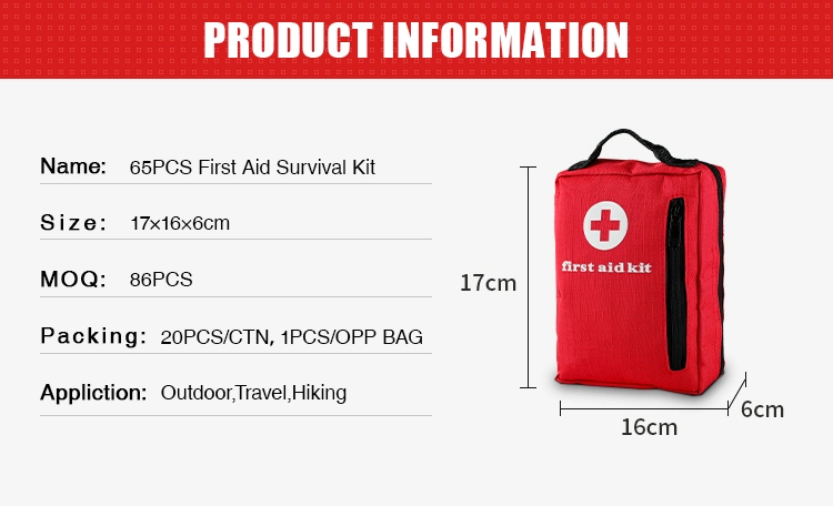 2023 Custom Travel Survival First Aid Emergency Kit Small Bag Empty for Medical Sports, Office, Mini Home First Aid Kit