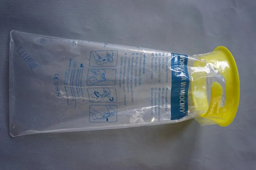 New Type Medical Biodegradable Plastic Plain Air Sickness Bag Vomit Bag Travel Use Emesis Bag