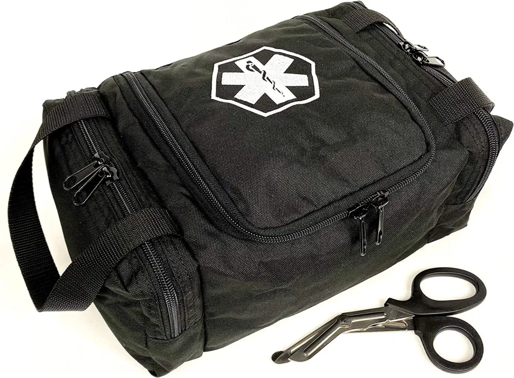 EMS First Responder Trauma Essentials Bag Empty Medical First Aid Kit Bag Black