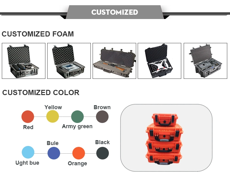 Hard Plastic Waterproof Computer /PC Equipment Carry Foam Case