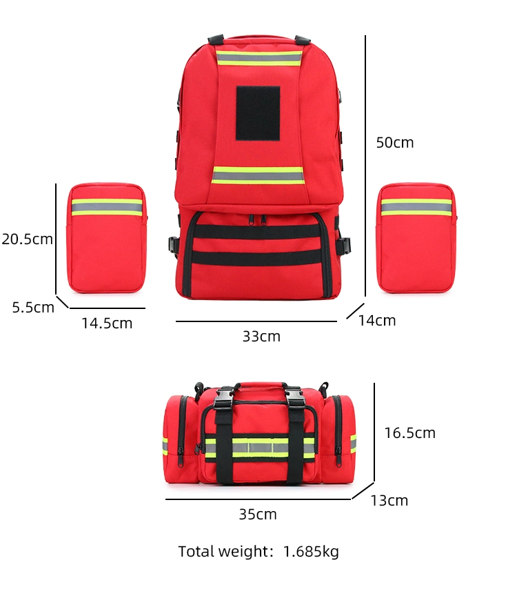 Tactical Medical Backpack Customize Red Camping Hiking Survival Kit Backpack Emergency